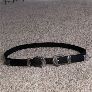 Black and silver western belt size M/L never worn